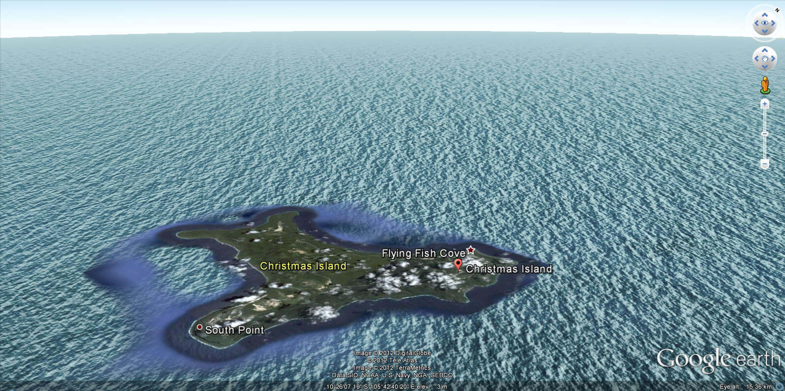 Christmas Island Earth Map